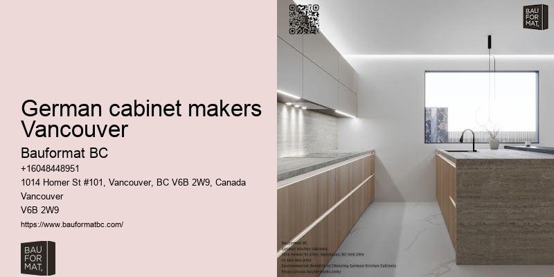 German kitchen cabinets with steel accents Vancouver