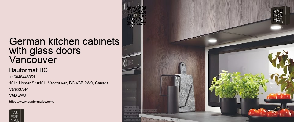German kitchen cabinets with glass doors Vancouver