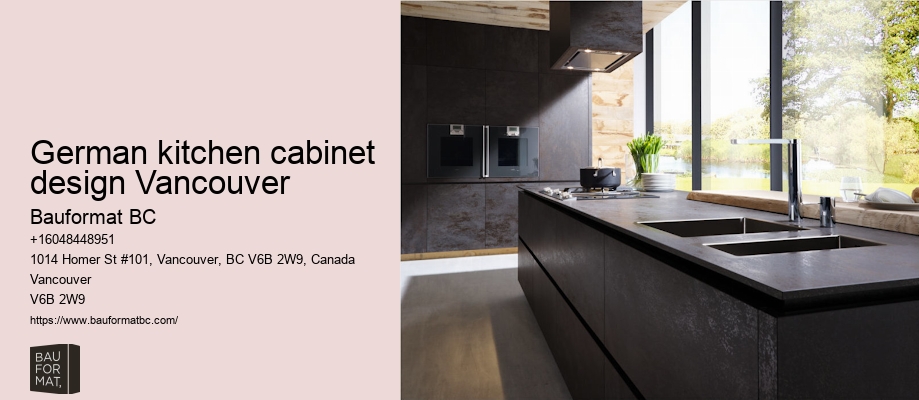 German kitchen cabinets with industrial design Vancouver