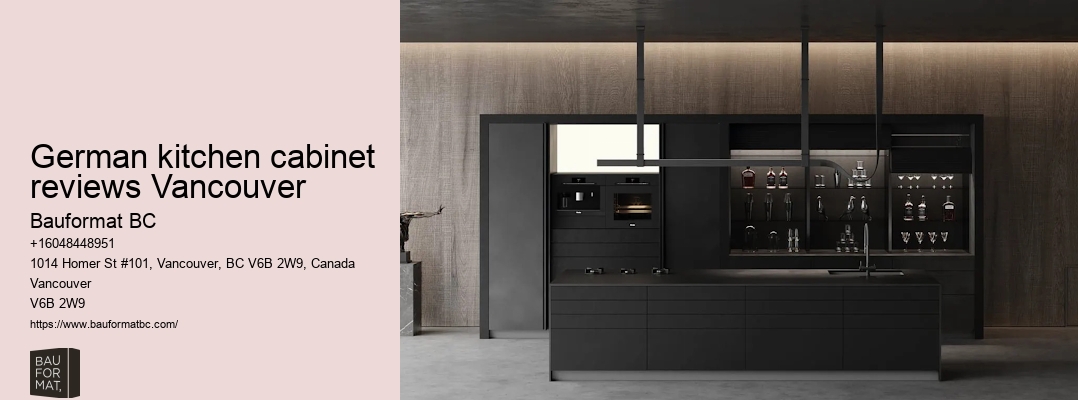 Minimalist German kitchen cabinets with handleless design Vancouver