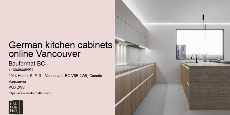 German kitchen cabinets with modern hardware Vancouver