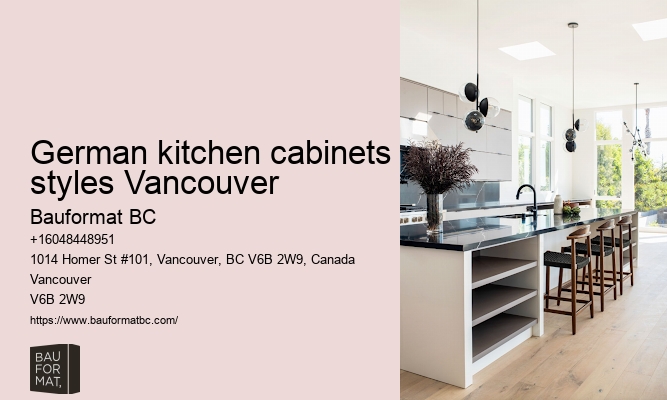 Sophisticated German kitchen cabinets Vancouver