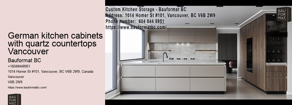 Small kitchen German cabinet solutions