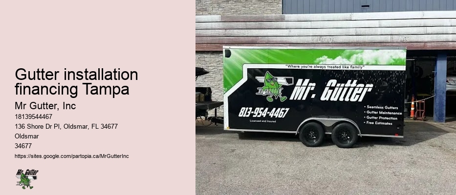 Gutter installation financing Tampa