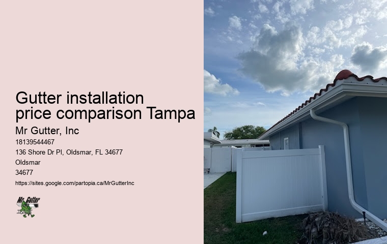 Gutter installation for warehouses Gutter installation price comparison Tampa
