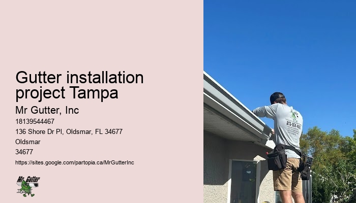Detailed gutter installation Gutter installation project Tampa