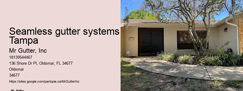 Seamless gutter systems Tampa gutter installation pricing