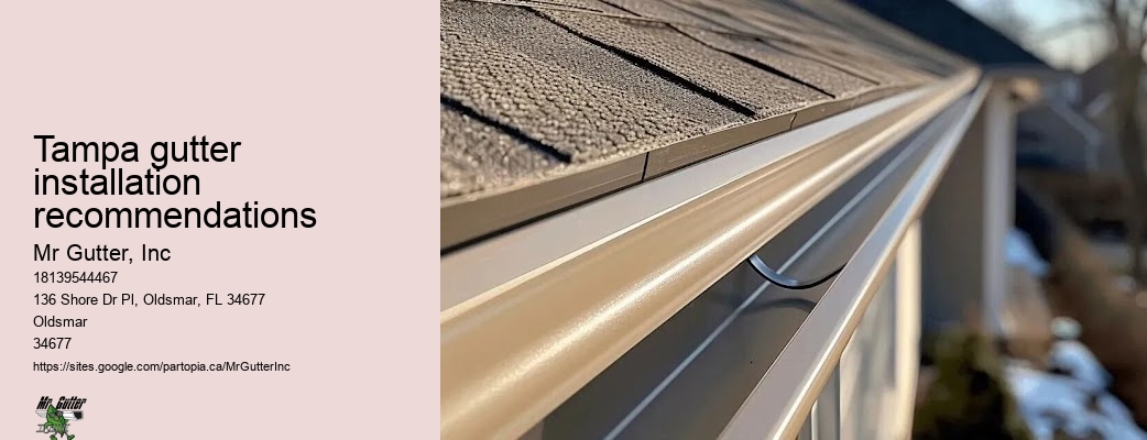 Contemporary gutter installation Tampa gutter installation recommendations