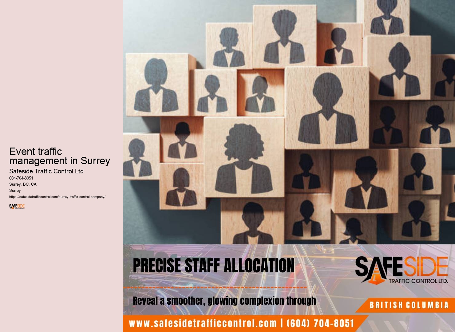 Surrey traffic control for parking management