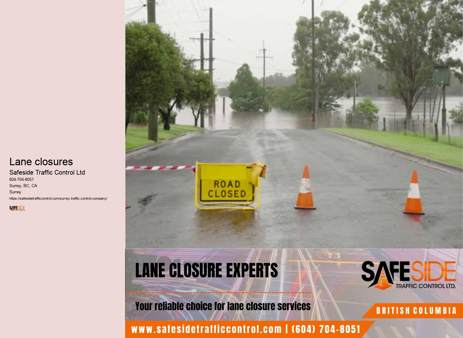 Surrey traffic control system support services