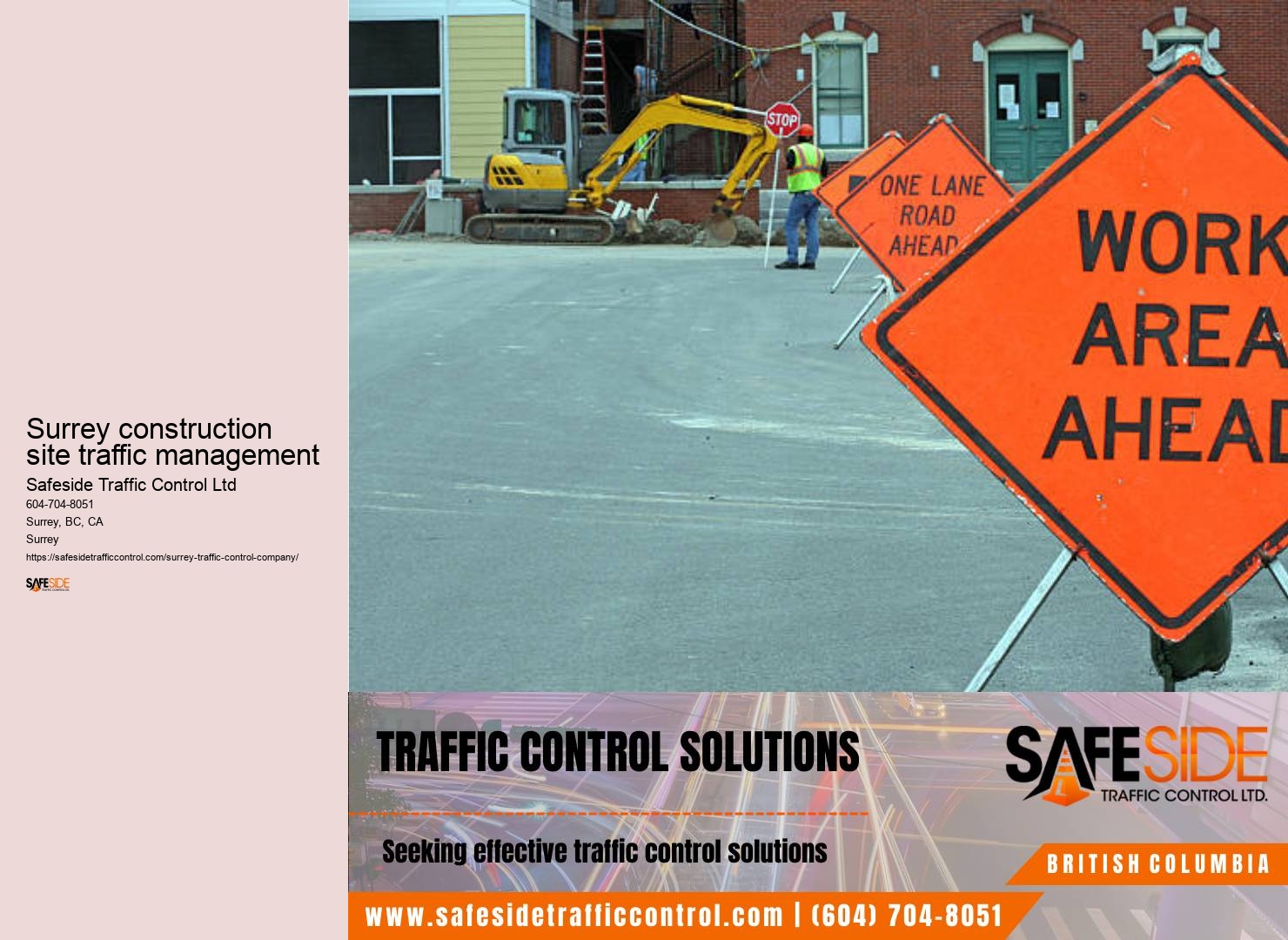 Surrey construction site traffic management