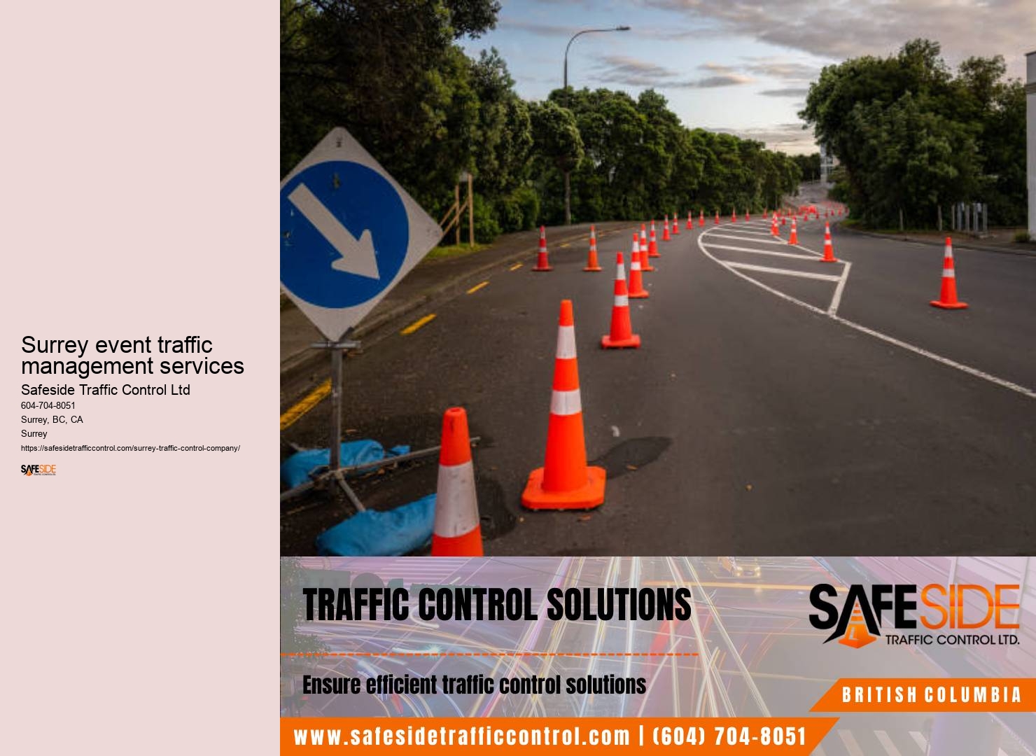 Traffic control signage maintenance Surrey