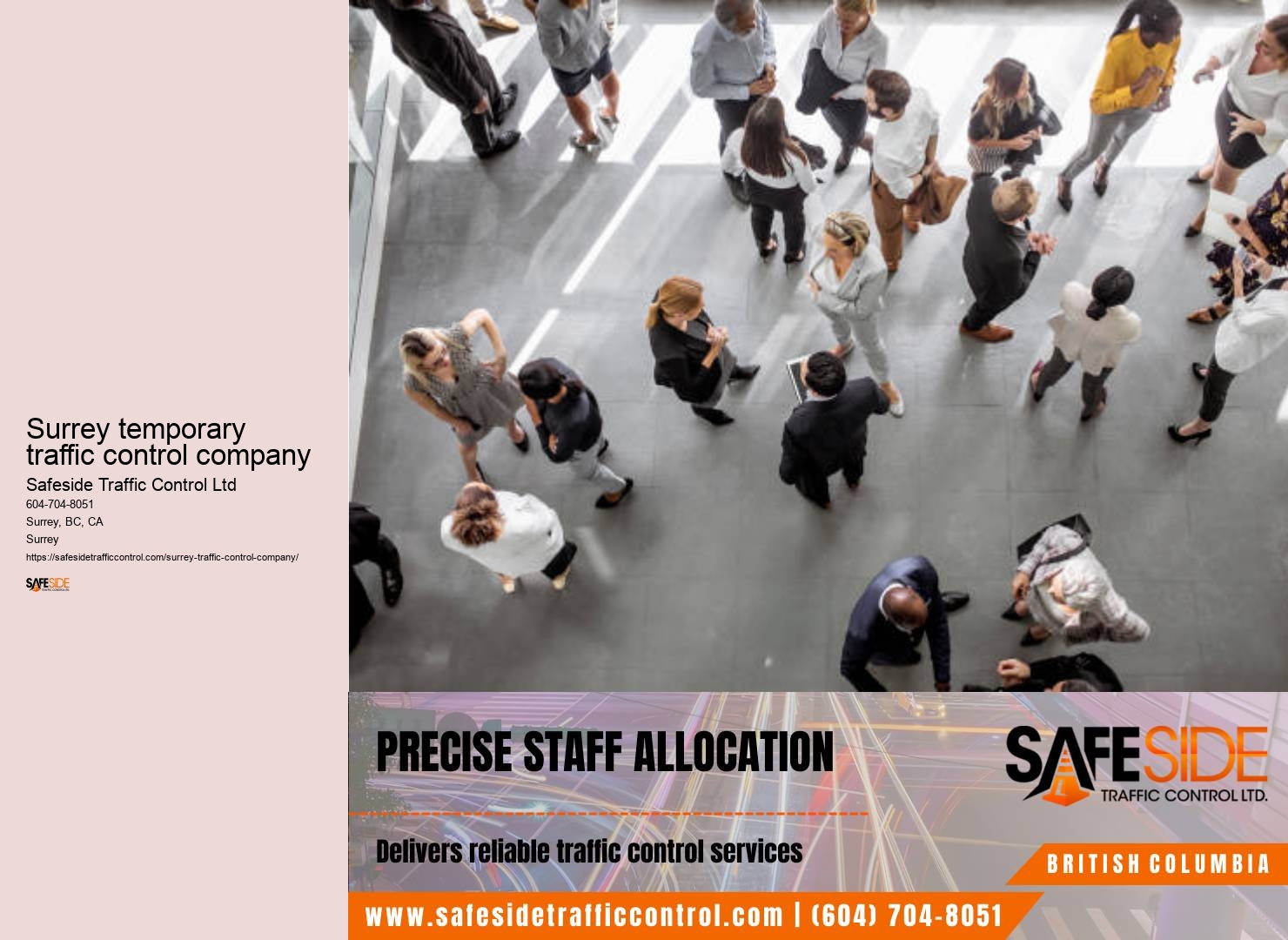 Traffic control permit documentation Surrey