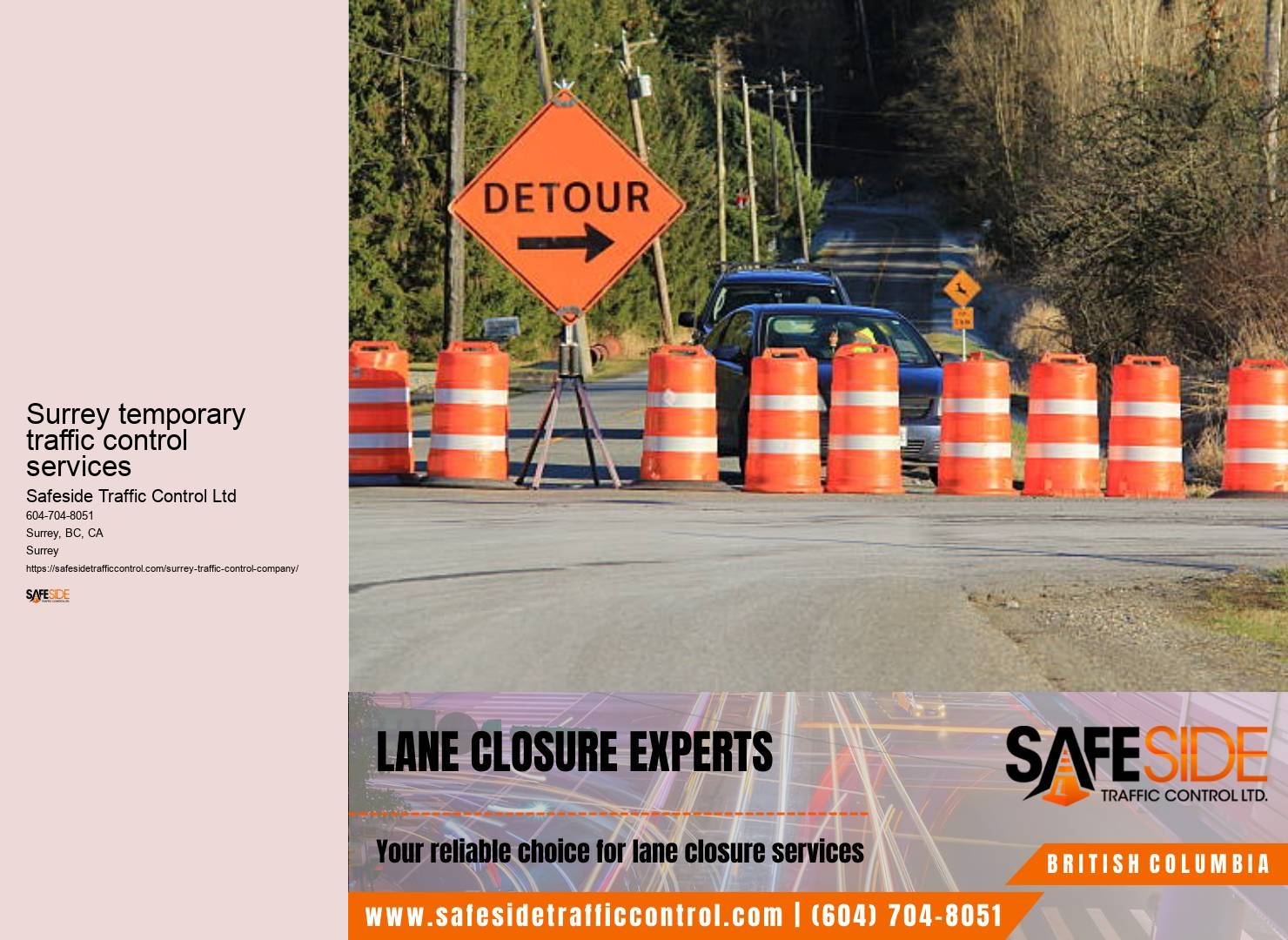 Traffic control permit application Surrey