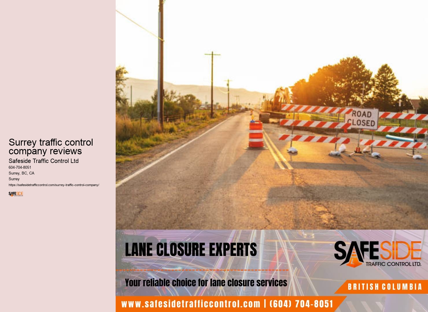 Roadwork management Surrey