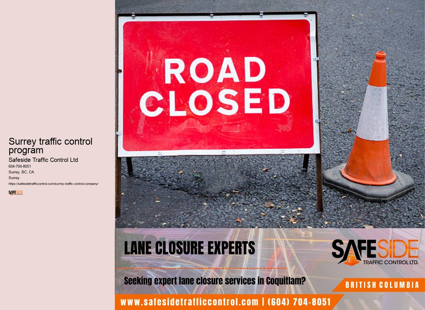 Surrey traffic control system customization