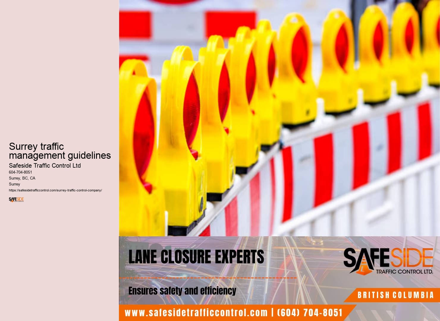 Surrey traffic control planning solutions