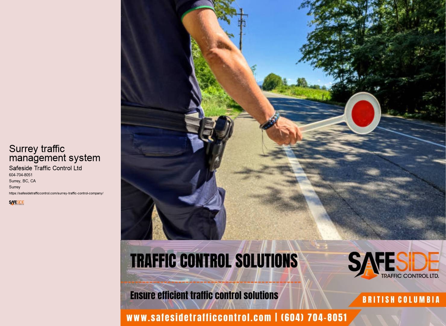 Surrey traffic control for lane closures