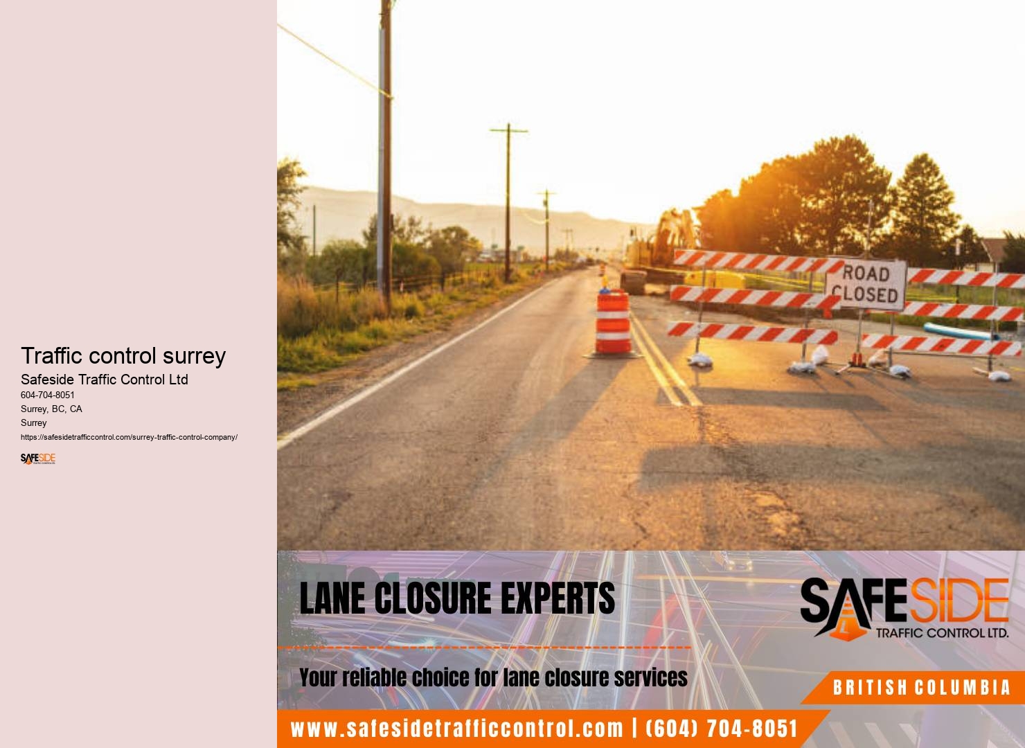 Surrey traffic control for special events