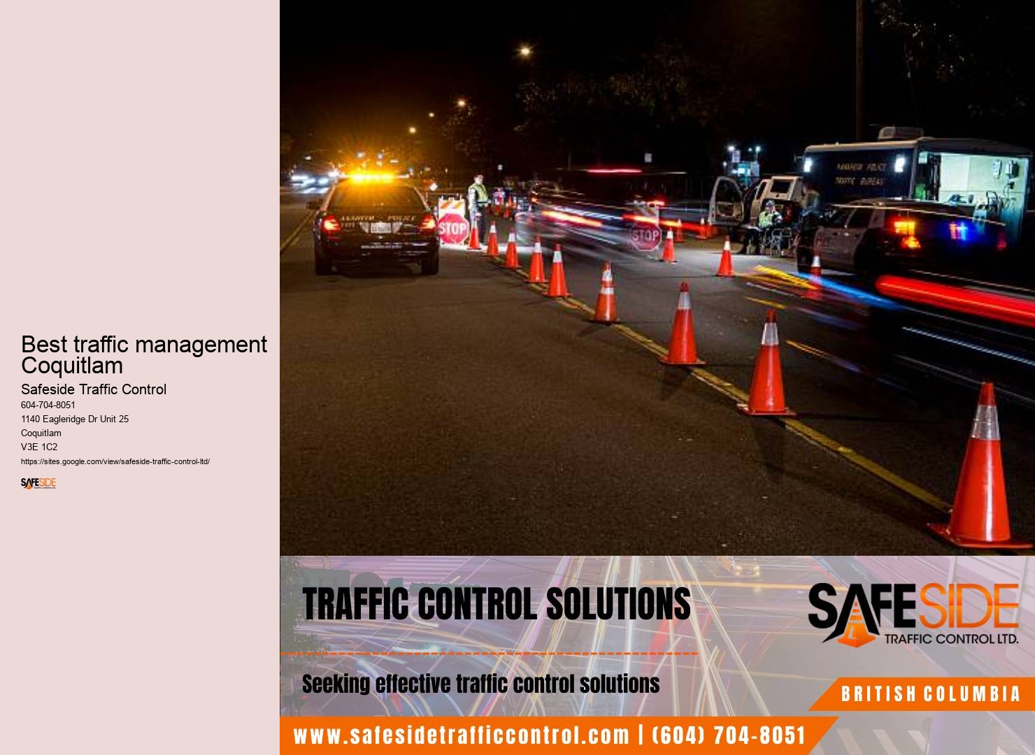 Traffic Control Devices Best traffic management Coquitlam