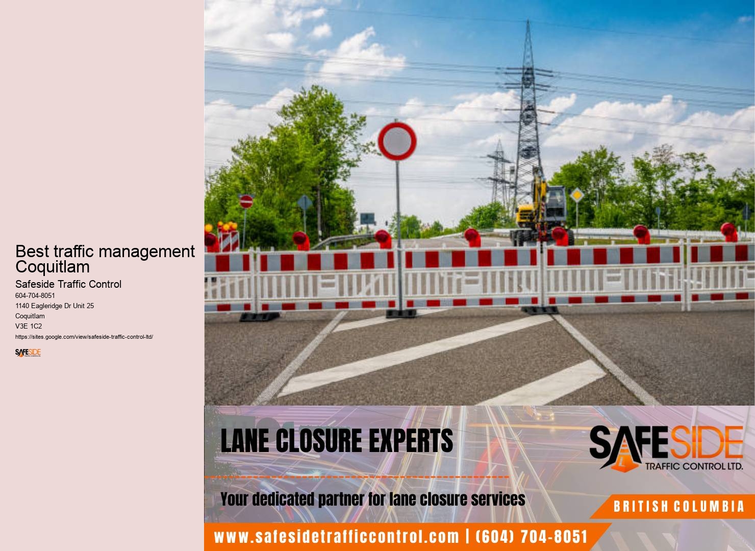 Best traffic management Coquitlam traffic control barricades