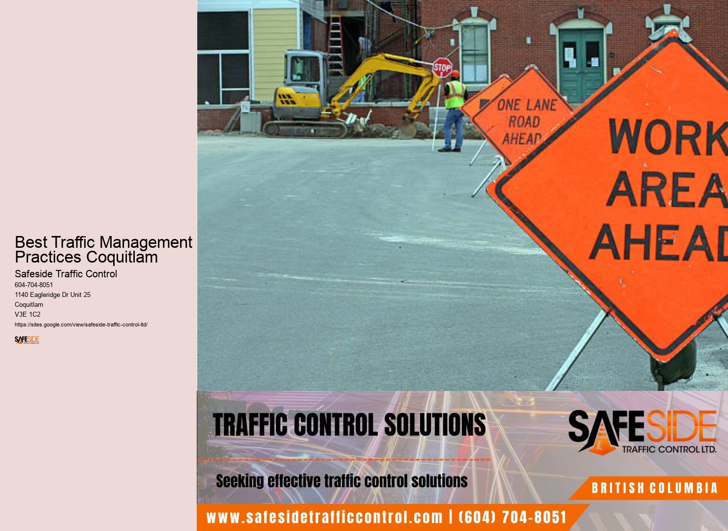 Cutting-edge Traffic Management Solutions Provider in Best Traffic Management Practices Coquitlam