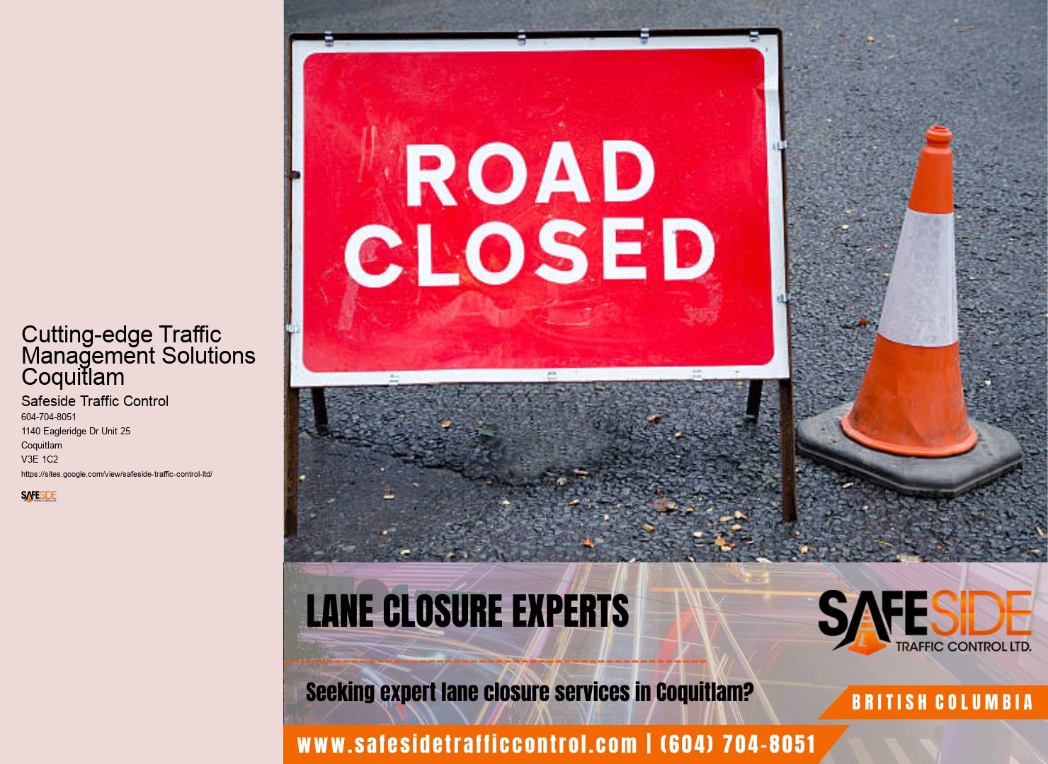 Road safety equipment Cutting-edge Traffic Management Solutions Coquitlam