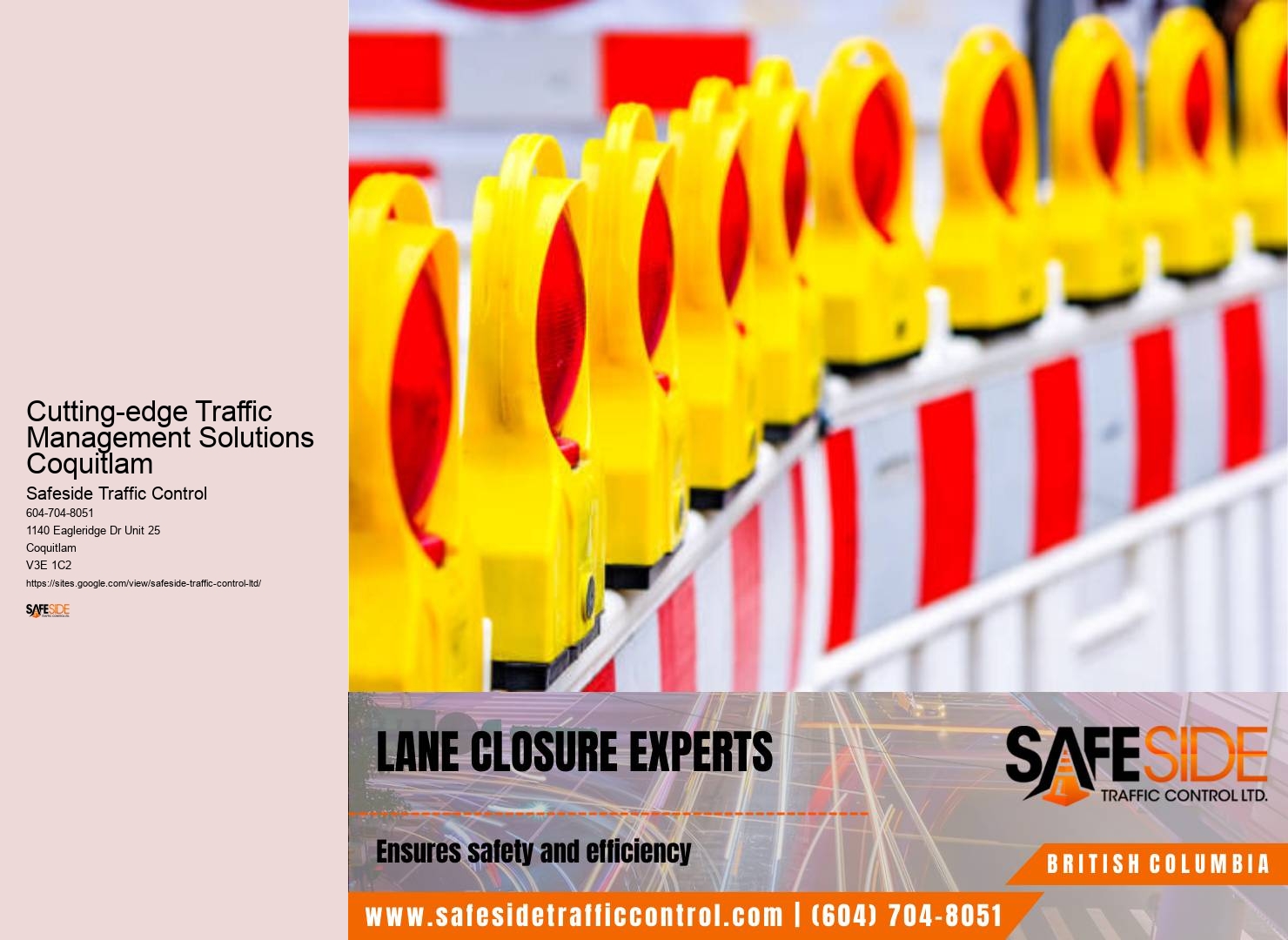 Construction site traffic control Cutting-edge Traffic Management Solutions Coquitlam