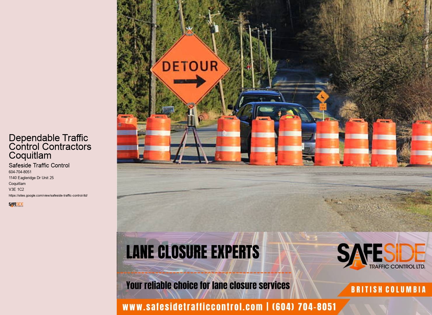Dependable Traffic Control Contractors Coquitlam flagger services