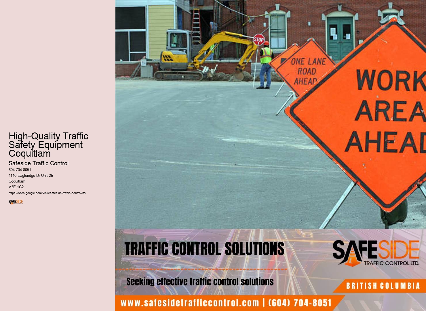 Reliable Traffic Flow Management High-Quality Traffic Safety Equipment Coquitlam