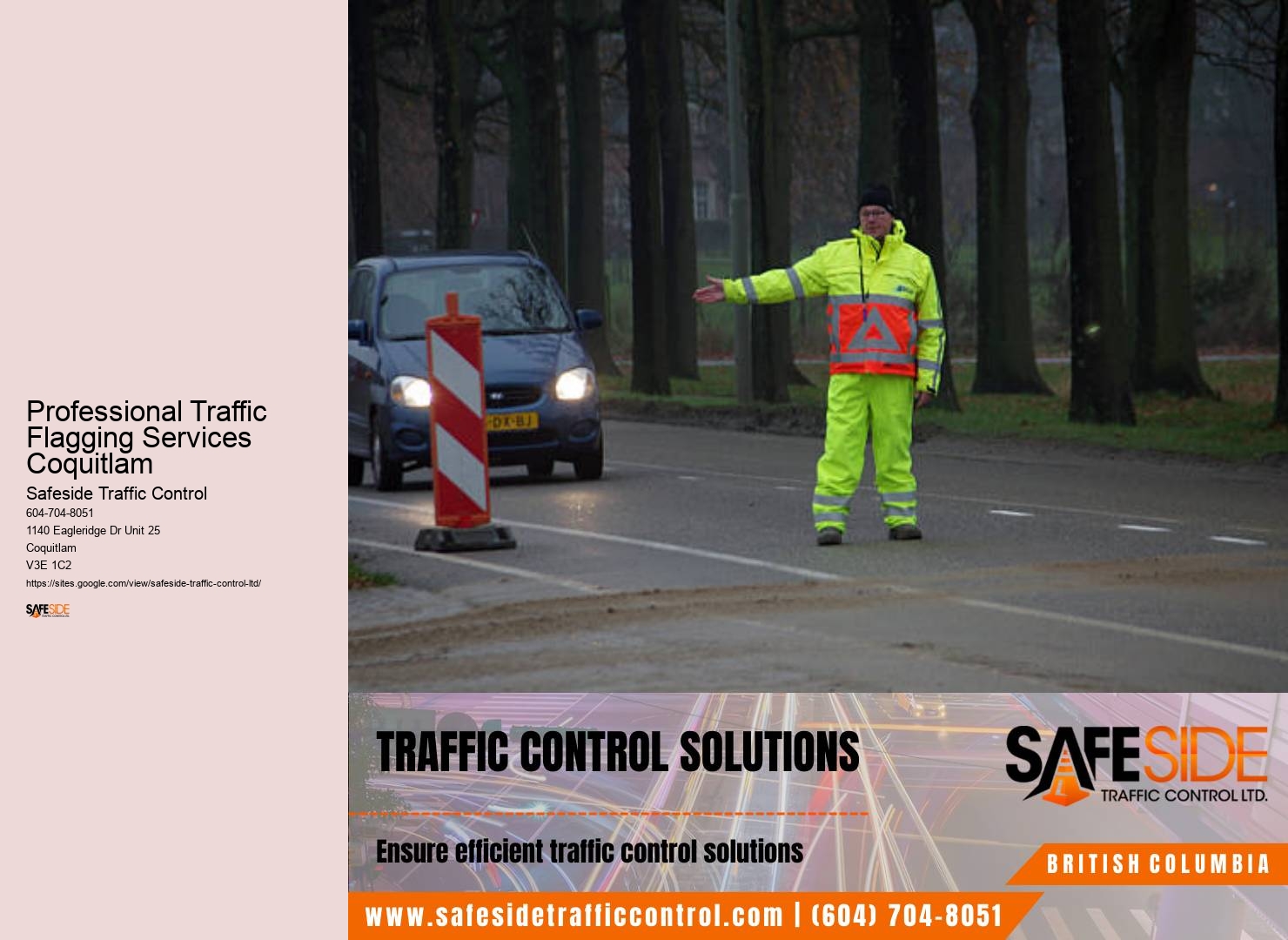 Professional Traffic Flagging Services Coquitlam road traffic control