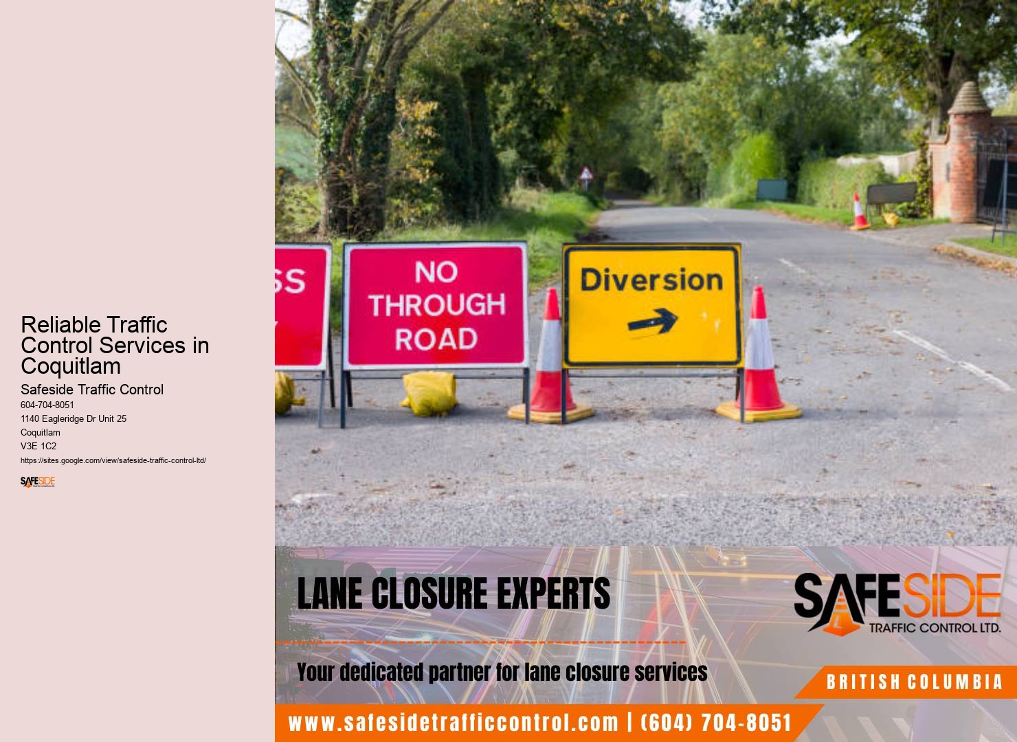 Reliable Traffic Safety Reliable Traffic Control Services in Coquitlam