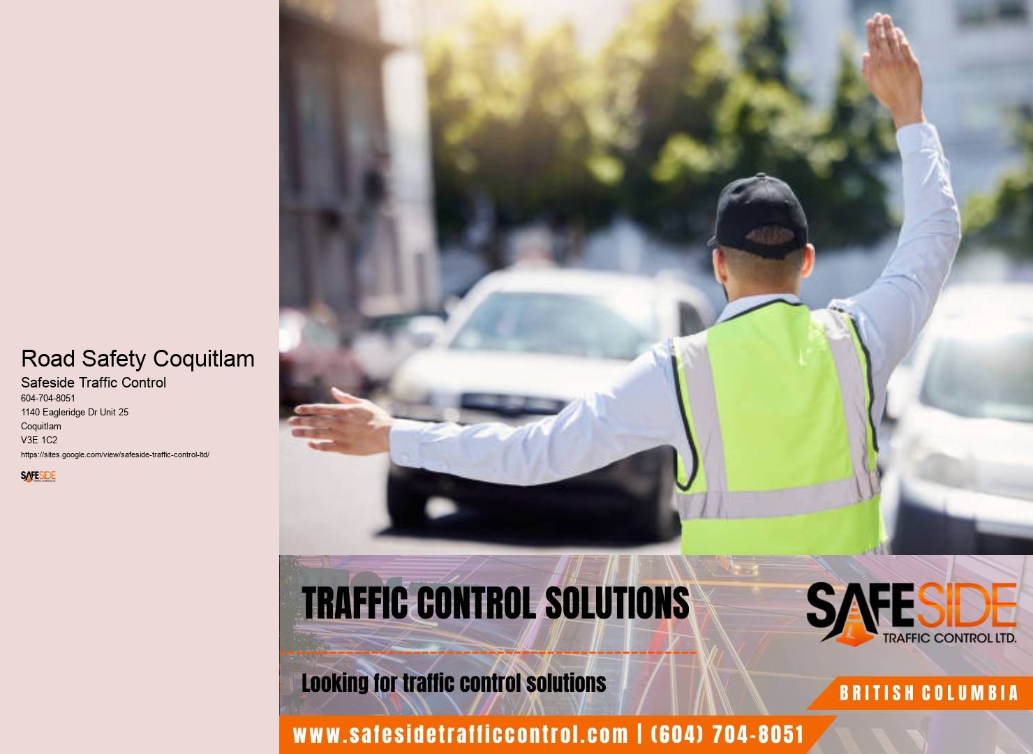 Traffic control signage Road Safety Coquitlam