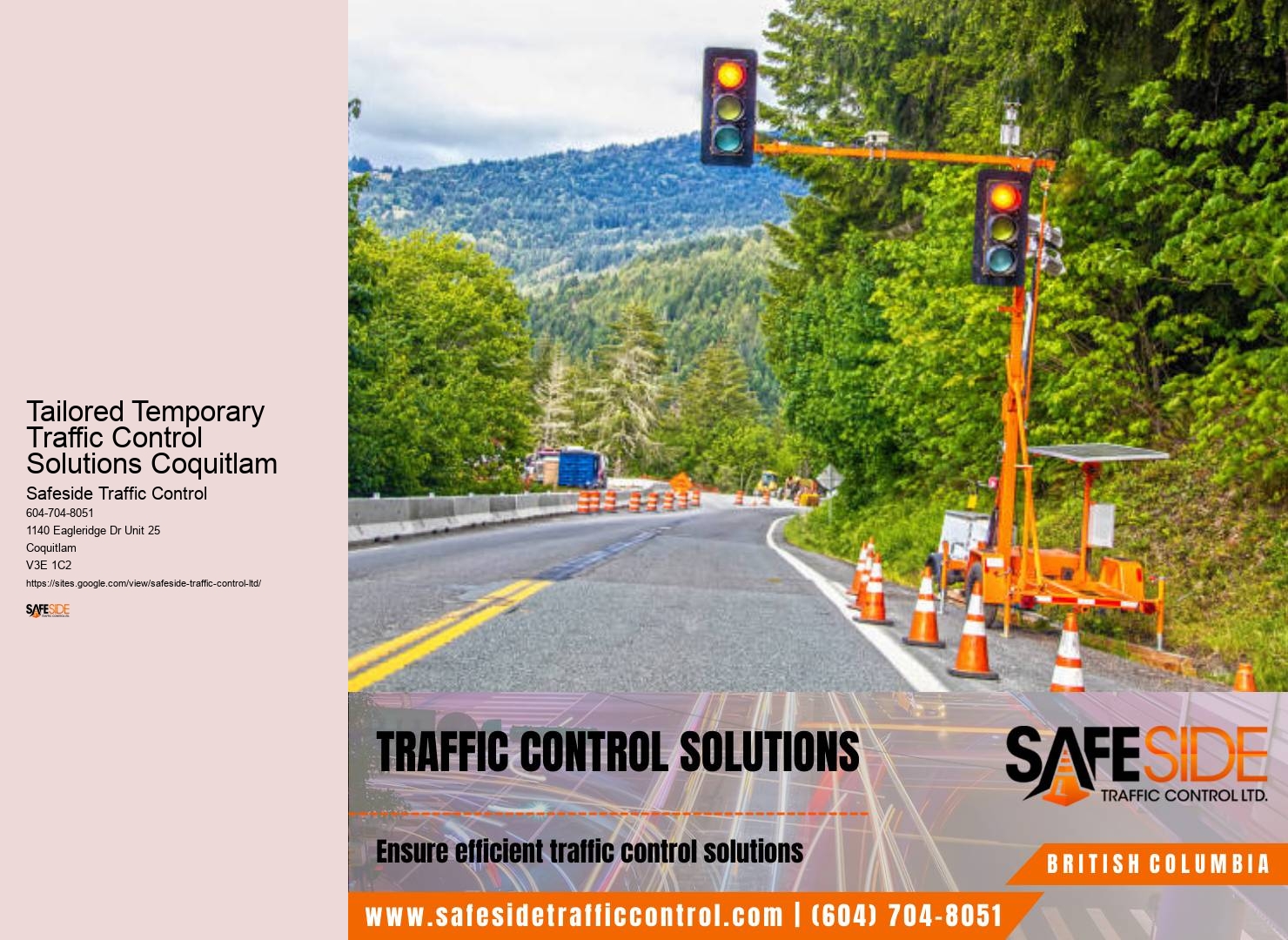 Traffic control planning Tailored Temporary Traffic Control Solutions Coquitlam