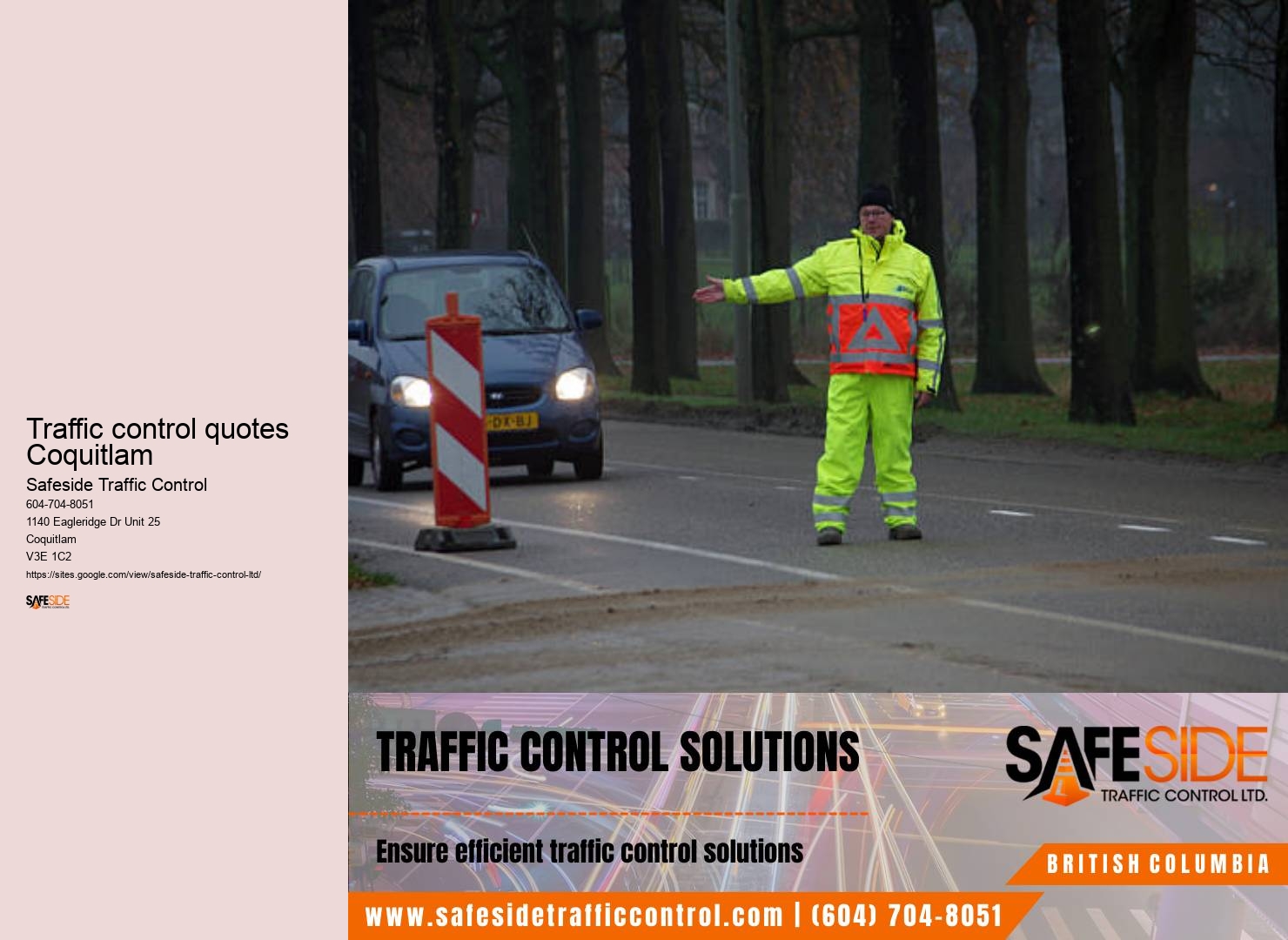 Traffic control quotes Coquitlam Traffic Control Barrier Rental