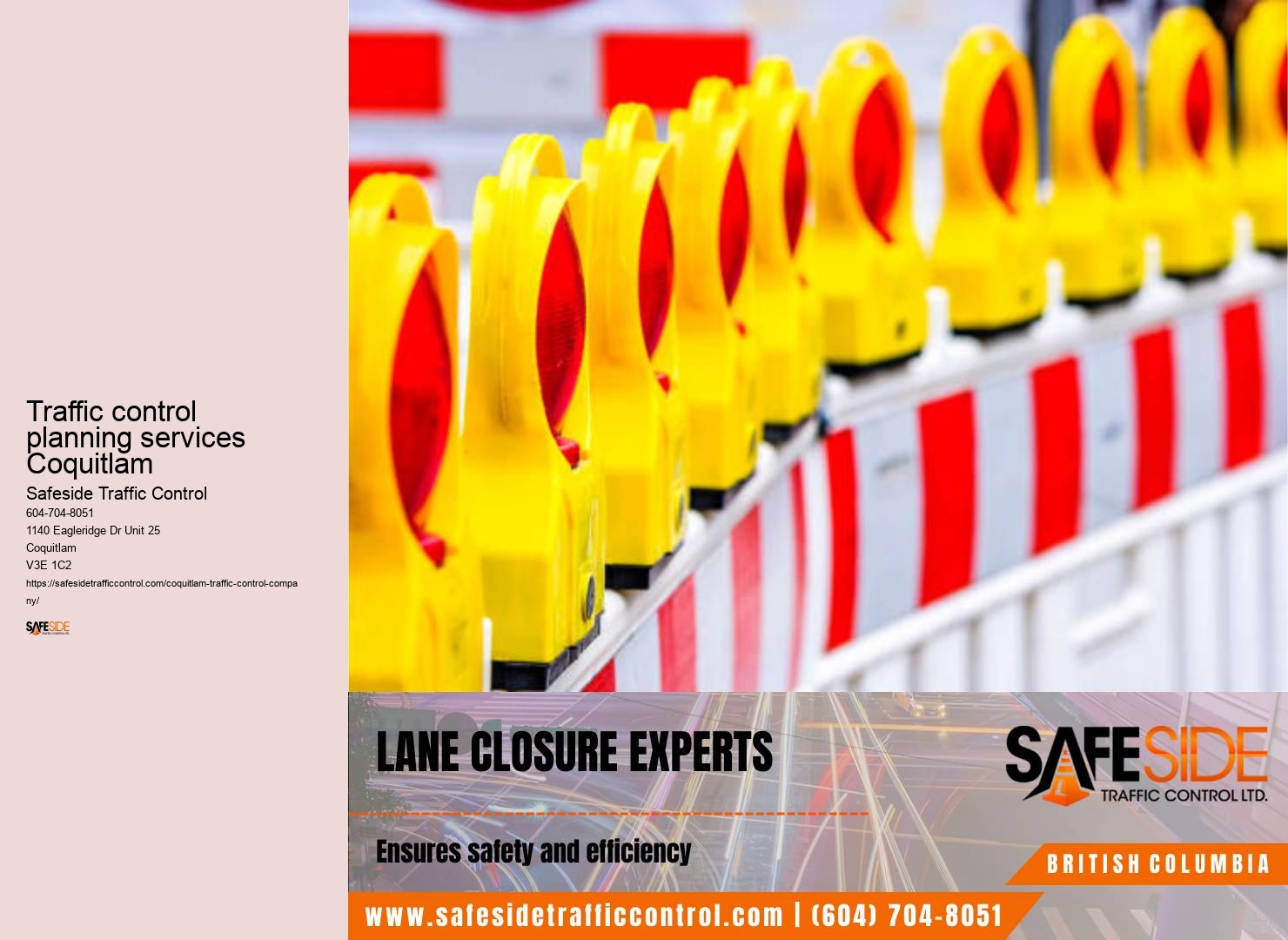 Traffic control planning services Coquitlam traffic signal contractors