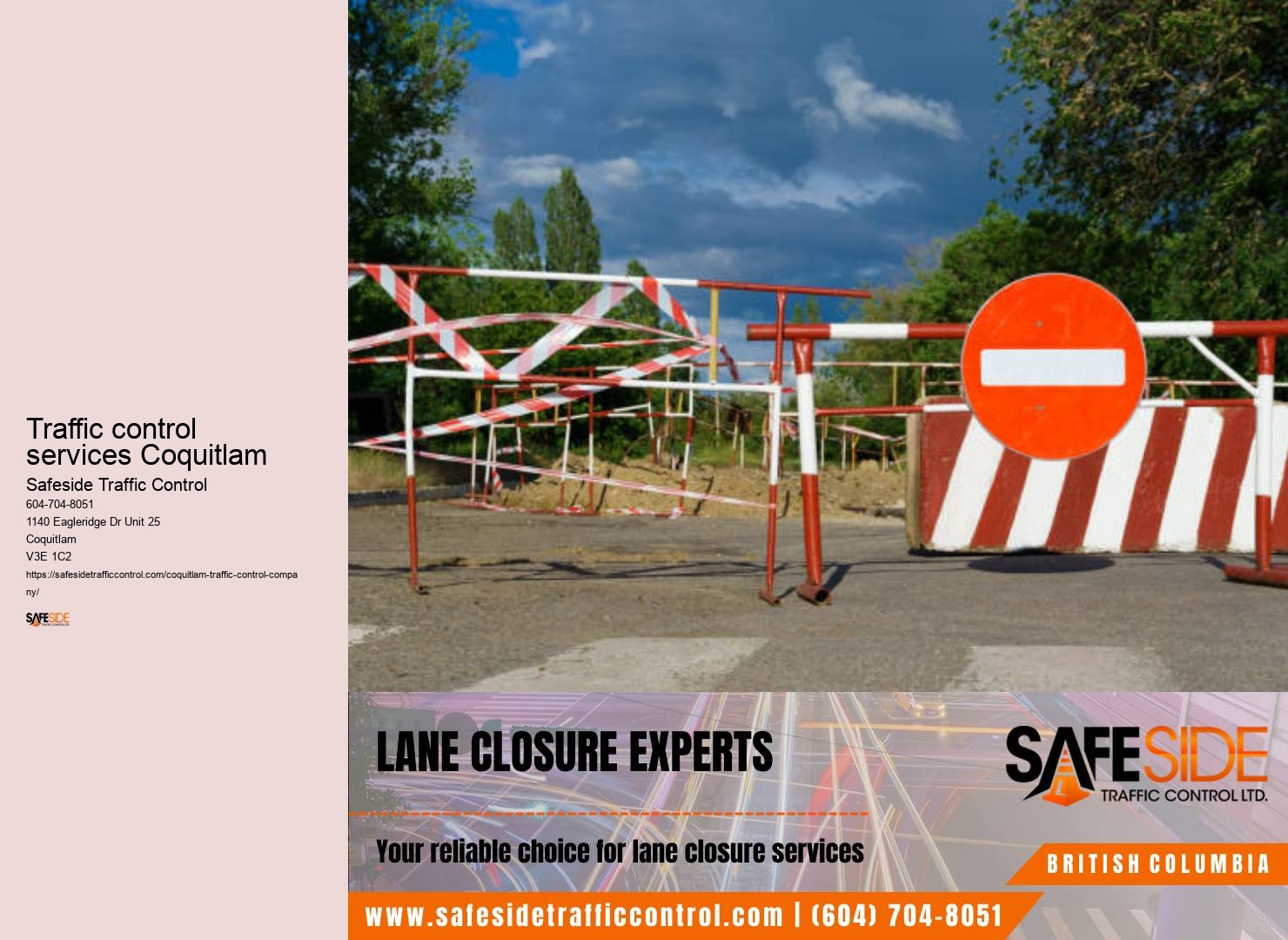 Traffic control services Coquitlam road safety management
