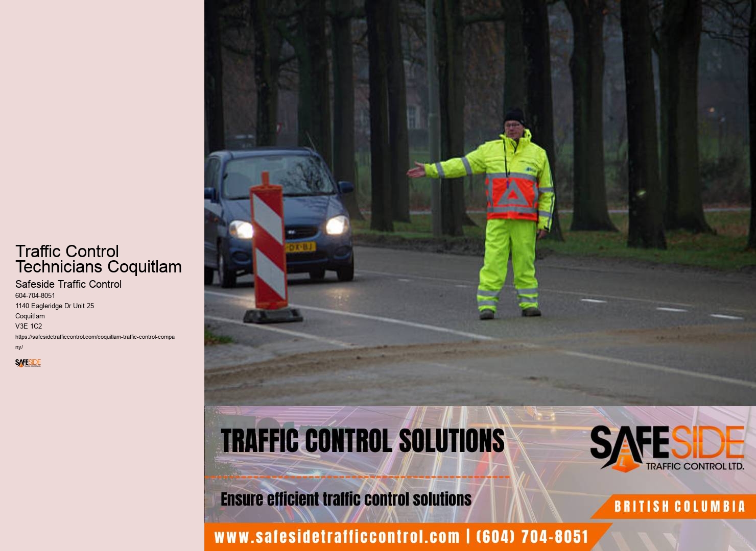 Traffic Control Technicians Coquitlam Traffic Control Operations Management