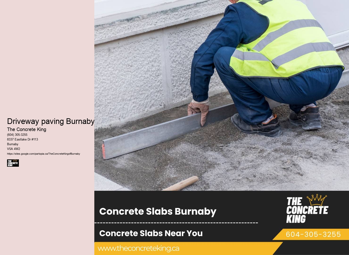 Driveway paving Burnaby Concrete Driveway Specialists