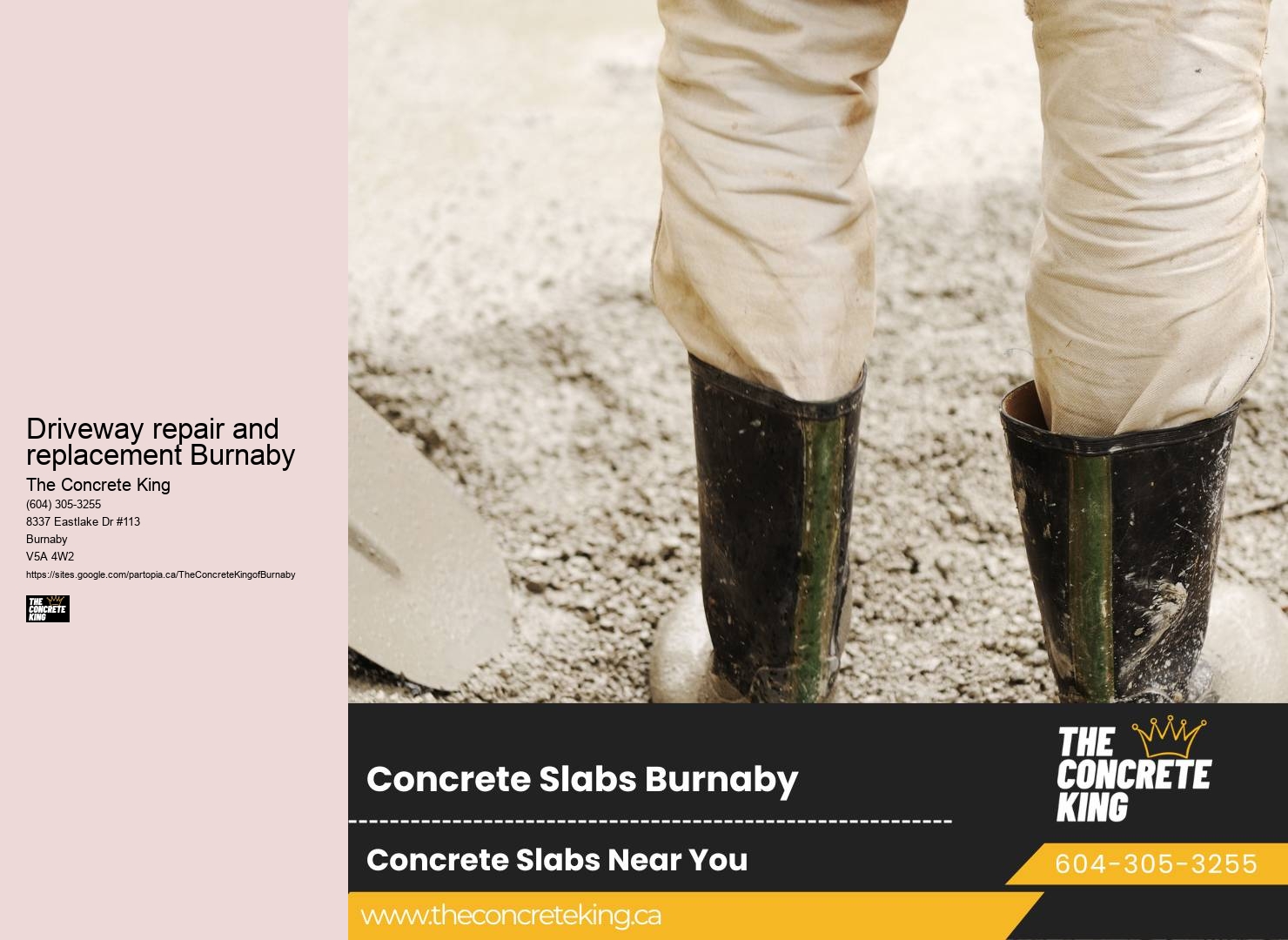 Driveway repair and replacement Burnaby Concrete Driveway Installers