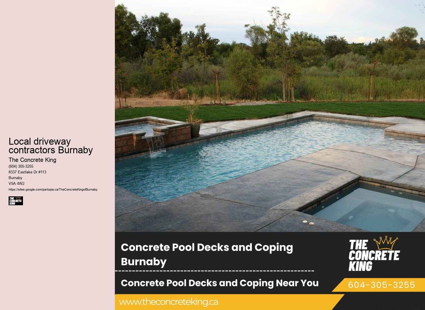 Local driveway contractors Burnaby concrete driveway services