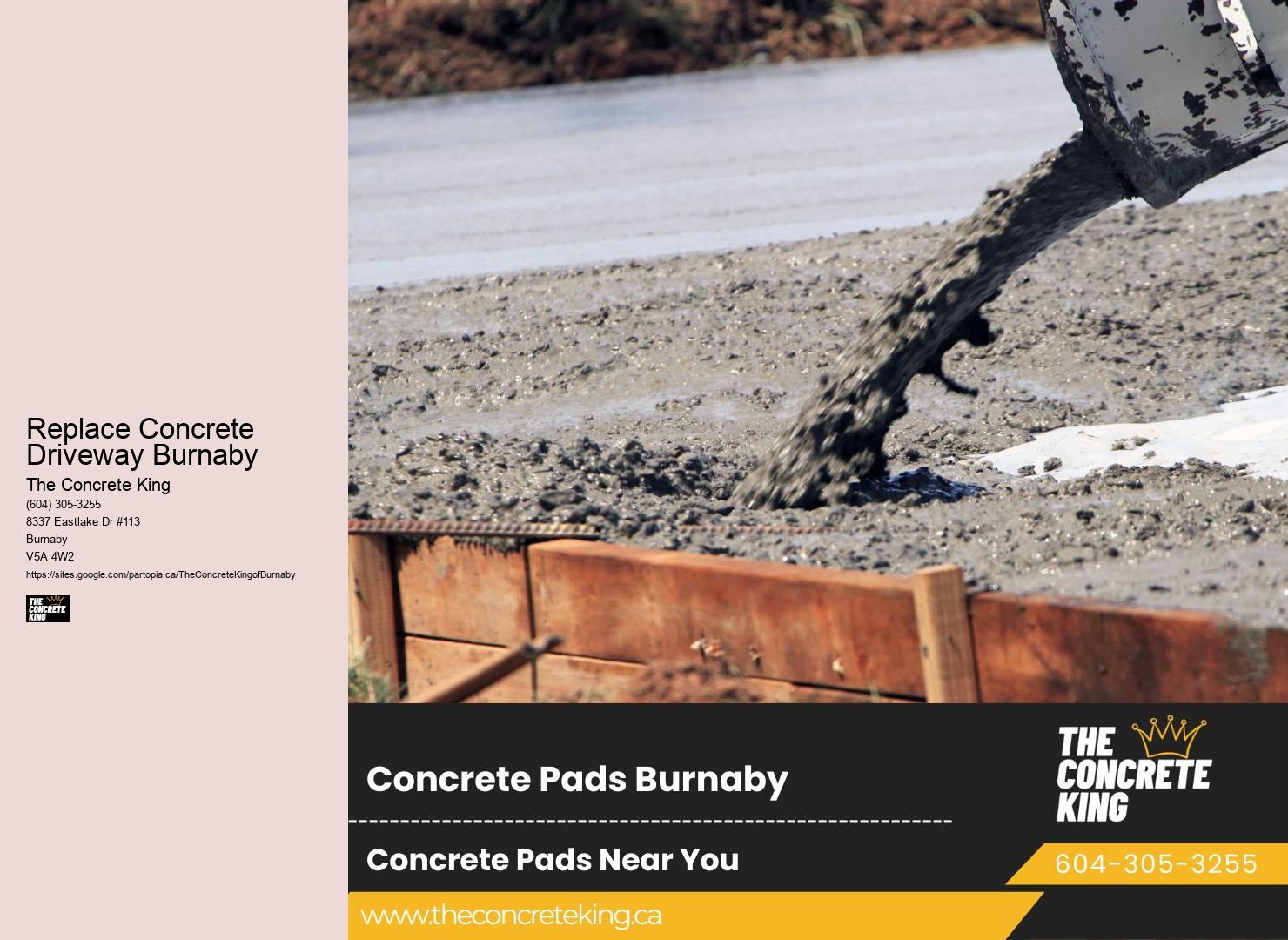 Driveway Concrete Finishing Services Replace Concrete Driveway Burnaby